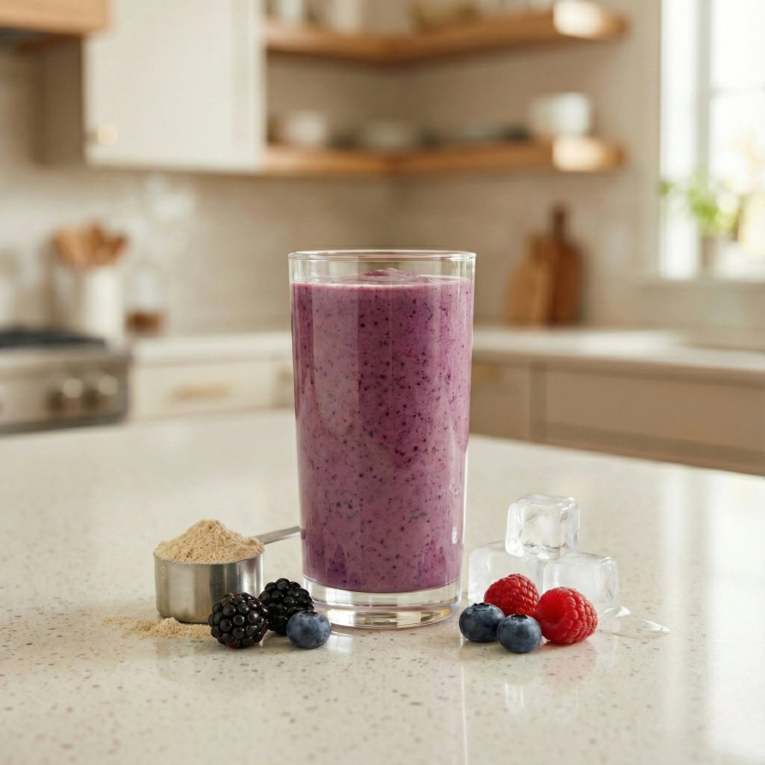 Low-Sugar Smoothie mit Beeren, perfekt für Diät und Fitness-Mixer